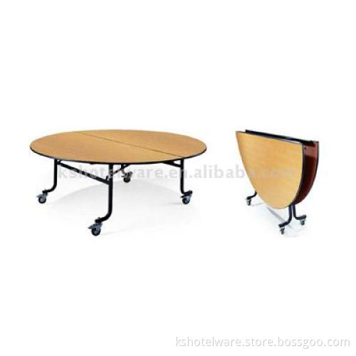 BANQUET FOLDABLE MOBILE TABLE WITH 4 WHEELS